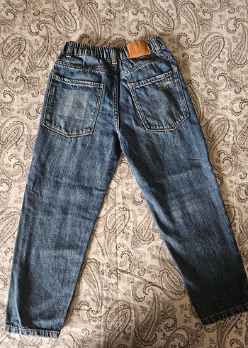 Nakışlı Erkek Çocuk Geniş Kesim Kot Pantolon - Görsel 3