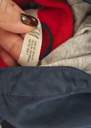 H&M Fermuarlı Lacivert Yağmurluk - Görsel 7