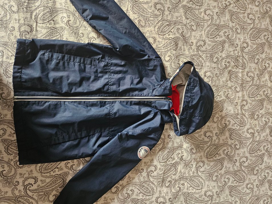 H&M Fermuarlı Lacivert Yağmurluk - Görsel 4