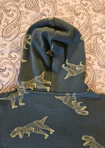 H&M Dinozor desenli kapüşonlu sweatshirt - Görsel 6