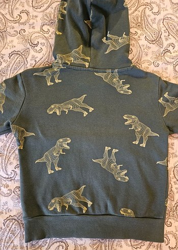 H&M Dinozor desenli kapüşonlu sweatshirt - Görsel 4