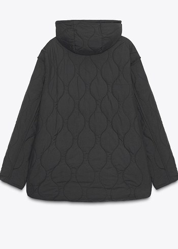 Zara Su Geçirmez Kapüşonlu Kapitone Mont - Görsel 6