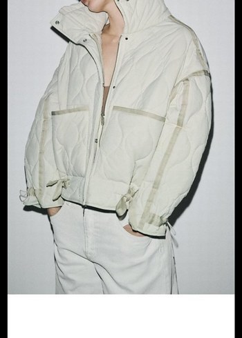 Zara Woman Collection su geçirmez şişme mont - Görsel 3