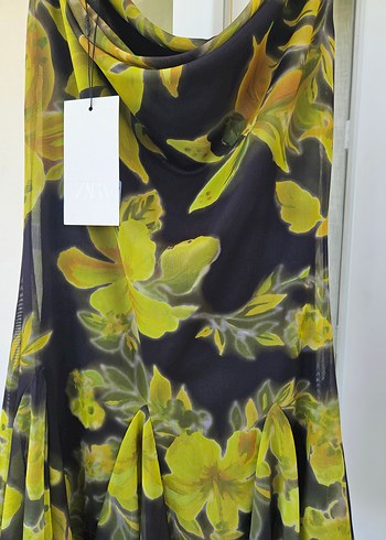 Çiçekli Desenli Mini Tül Elbise - Görsel 11