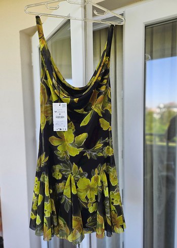 Çiçekli Desenli Mini Tül Elbise - Görsel 12