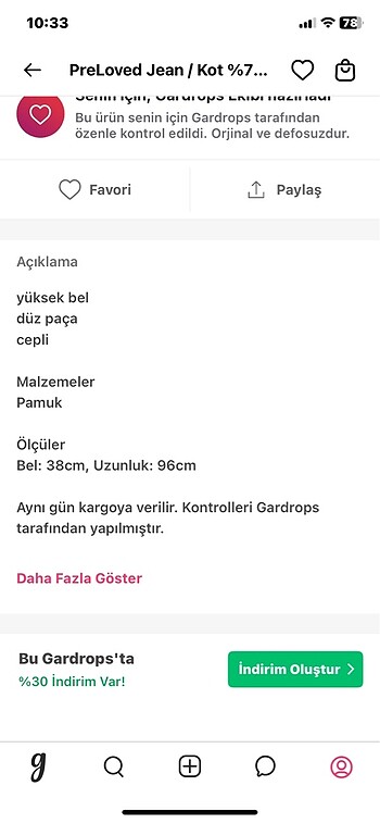 38 Beden Pantolon