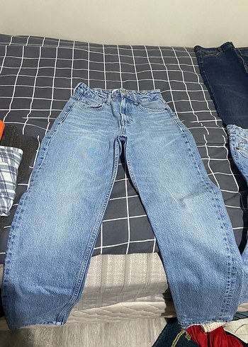 Zara Acik Mavi Rahat Kesim Denim Jean