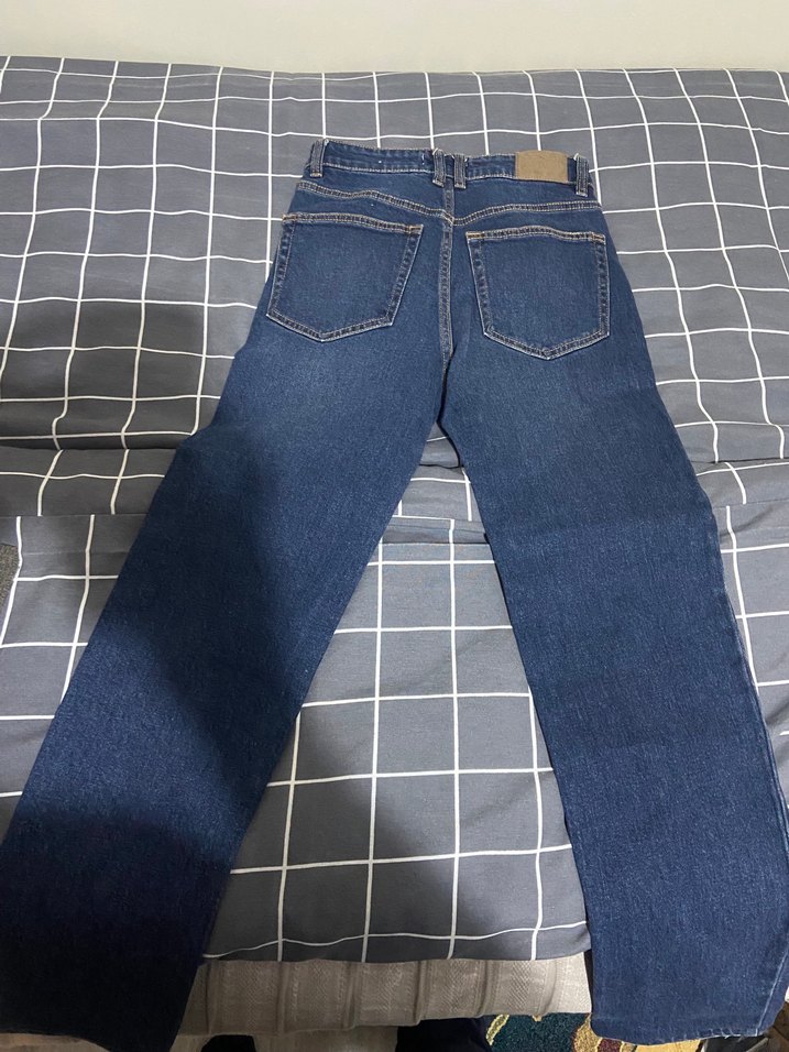 Koyu Mavi Yüksek Bel Denim Jean — görsel 3/4