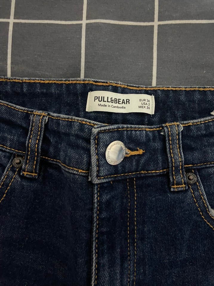 Koyu Mavi Yüksek Bel Denim Jean — görsel 2/4