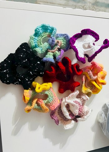 Renkli Örgü Kadın Saç Tokaları - Görsel 2