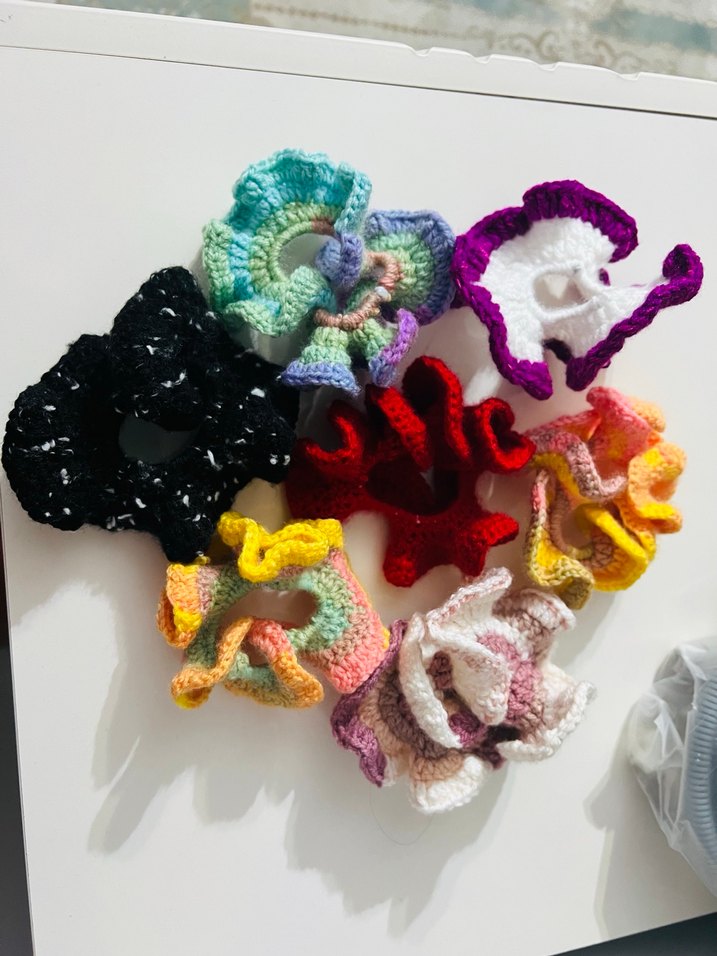 Renkli Örgü Kadın Saç Tokaları - Görsel 2