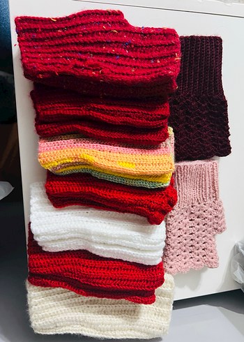 Renkli Bohem Örgü Kadın Eldiveni - Görsel 2