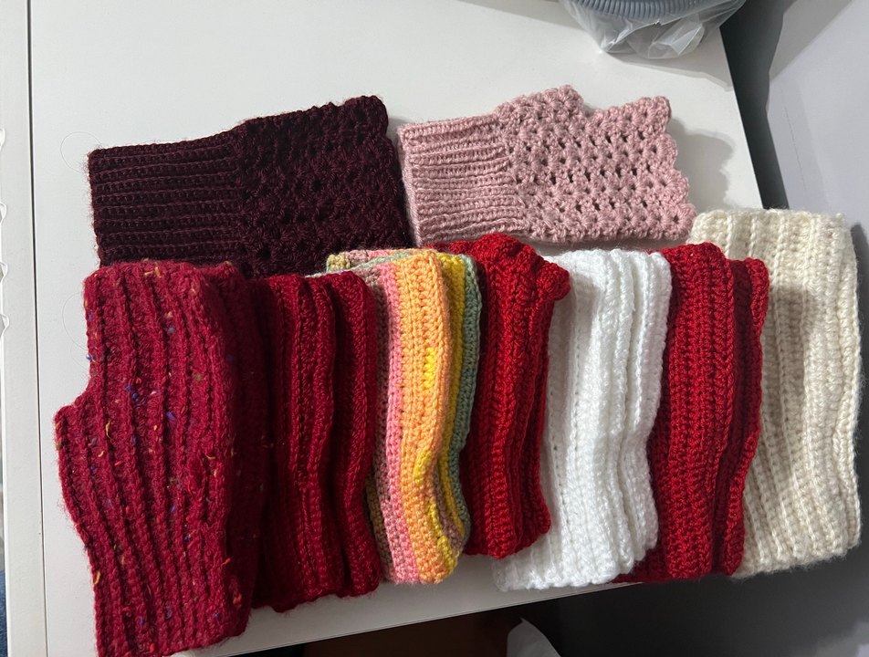 Renkli Bohem Örgü Kadın Eldiveni - Görsel 4