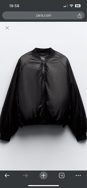 xs Beden siyah Renk Oversize bomber ceket