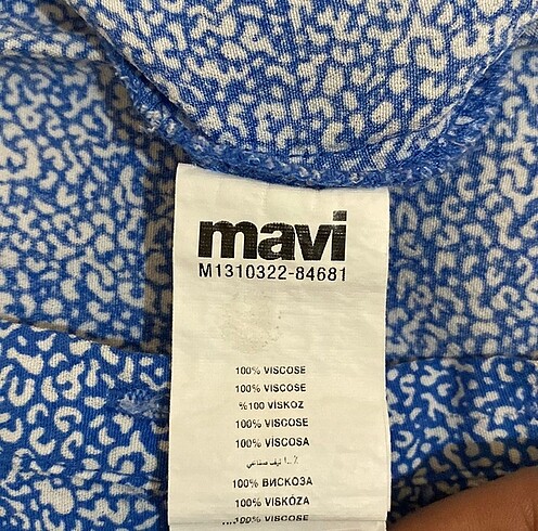 m Beden Mavi elbise