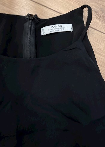 Mango m beden Siyah Kolsuz Midi Tulum - Görsel 4