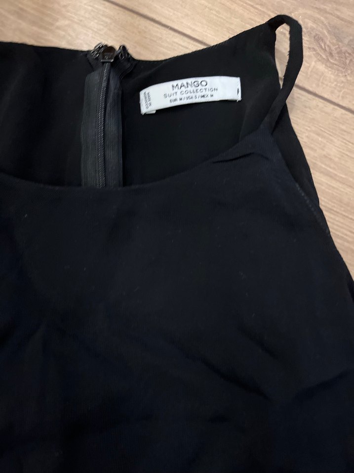 Mango m beden Siyah Kolsuz Midi Tulum - Görsel 4