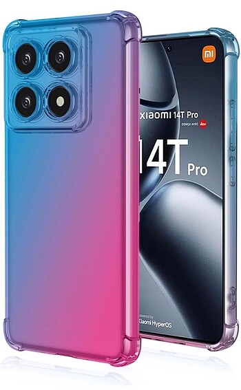 Xiaomi 14T Pro 5G için kılıf, darbeye dayanıklı yumuşak silikon 