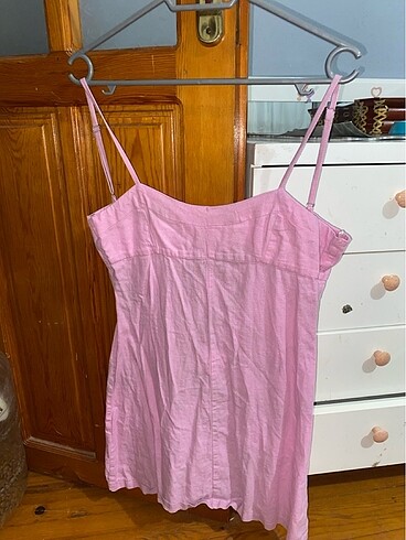 Pembe mini elbise