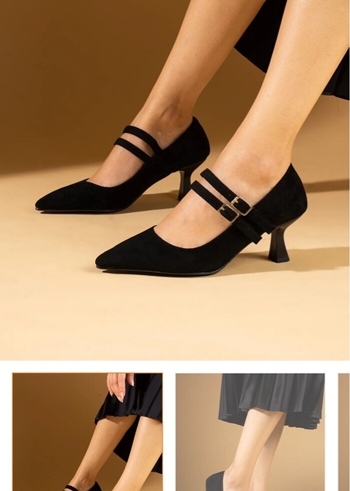 Kemerli topuklu ayakkabı - Görsel 2