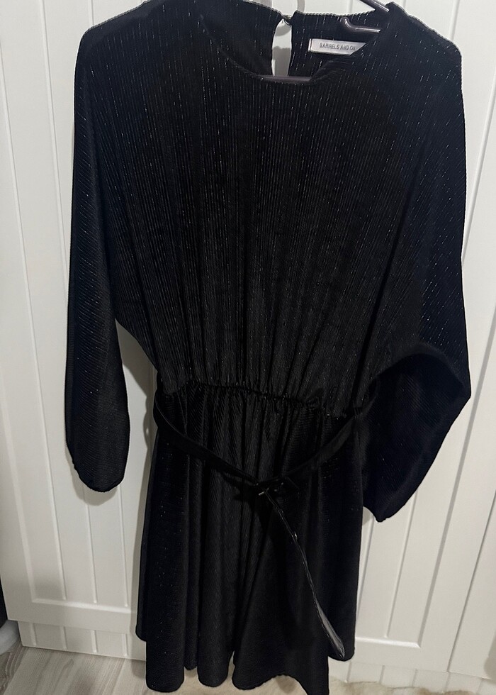 Siyah kadife elbise - Görsel 3