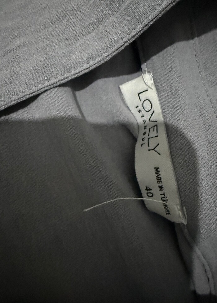 Füme rengi midi elbise - Görsel 3