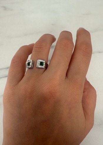 Mor Tie-Dye Desenli Parlak Kadın Yüzük - Görsel 3