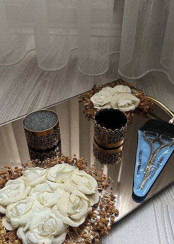 Damat kahve tepsisi ve yüzük tepsisi takımı - Görsel 4