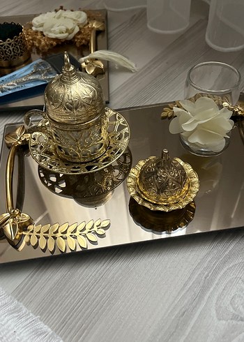 Damat kahve tepsisi ve yüzük tepsisi takımı - Görsel 7