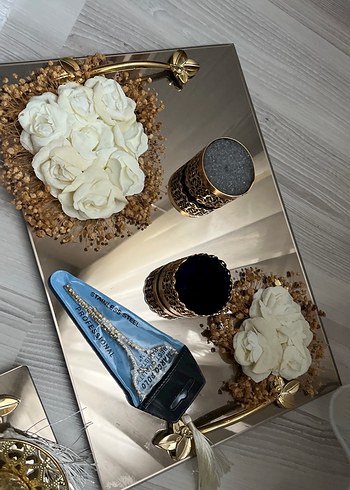 Damat kahve tepsisi ve yüzük tepsisi takımı - Görsel 3