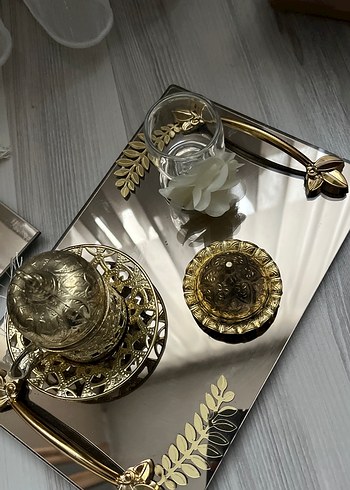 Damat kahve tepsisi ve yüzük tepsisi takımı - Görsel 6