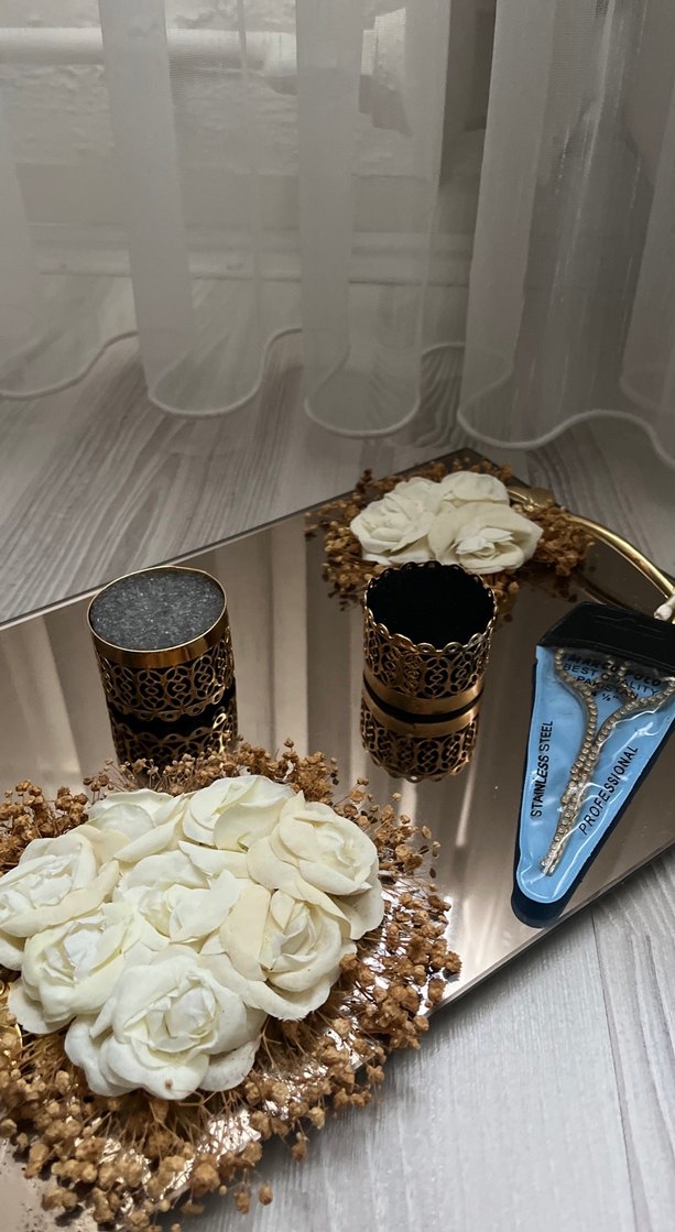 Damat kahve tepsisi ve yüzük tepsisi takımı - Görsel 4