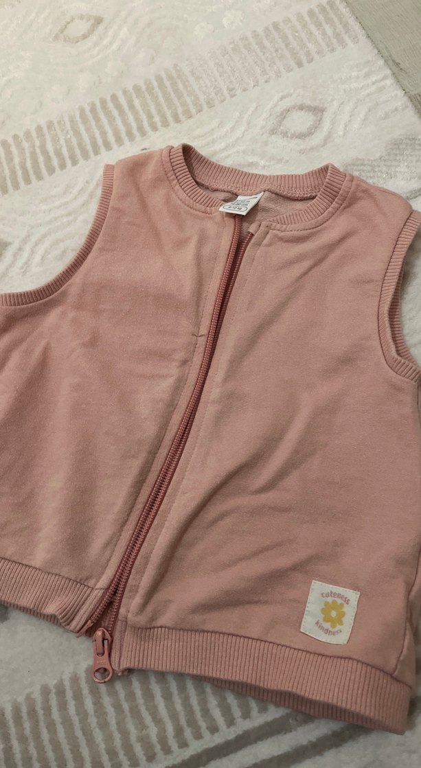 Kız Çocuk Fermuarlı Yelek - Görsel 3