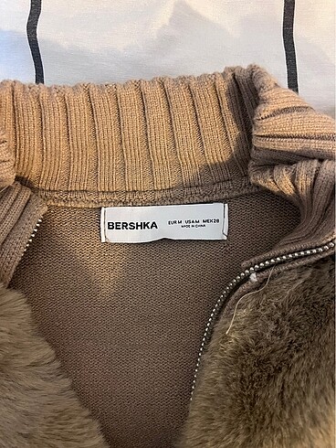 m Beden camel Renk Bershka tuylu ceket yeni sezon