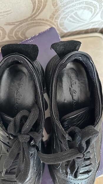 37 Beden Siyah 0 Deri Sneakers Spor Ayakkabı