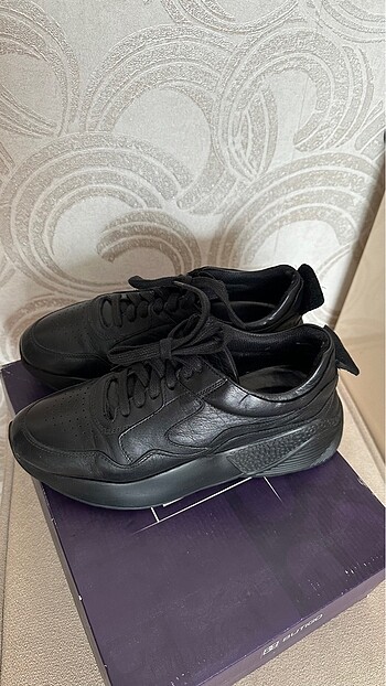37 Beden siyah Renk Siyah 0 Deri Sneakers Spor Ayakkabı