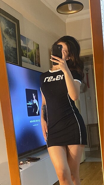 Siyah mini spor elbise