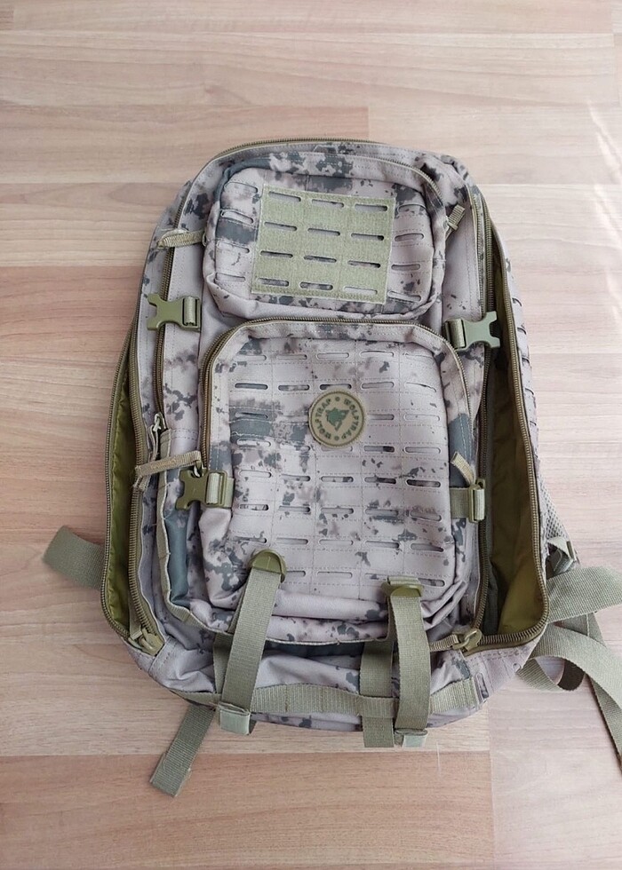 45 litre jandarma kamuflaj desenli sifir  taktik outdor sirt can - Görsel 2