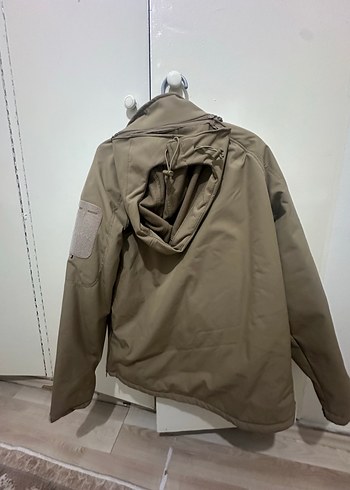 L beden taktik softshel sifir etiketli bej renk duble mont - Görsel 9