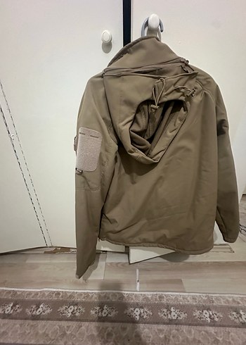 L beden taktik softshel sifir etiketli bej renk duble mont - Görsel 7