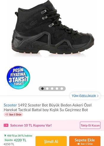 43 no tam kalip sifir scooter taktikal bot - Görsel 10