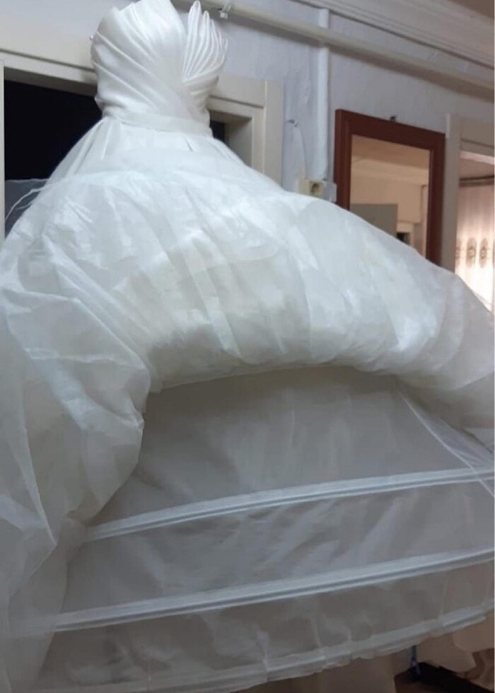 Balon kol gelinlik - Görsel 5