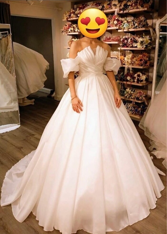 Balon kol gelinlik - Görsel 3