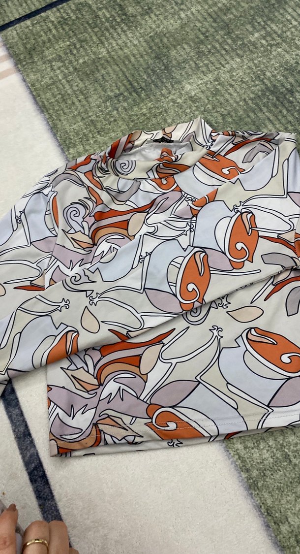 Bohem Çok Renkli Baskılı Kadın Gömlek - Görsel 2