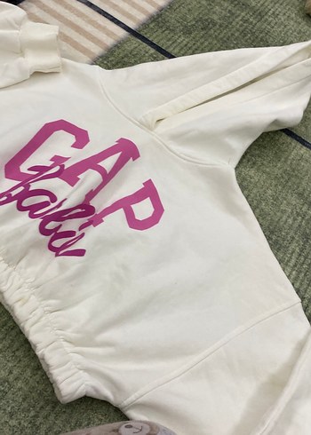 Beyaz Kapüşonlu Mini Sweatshirt - Görsel 2