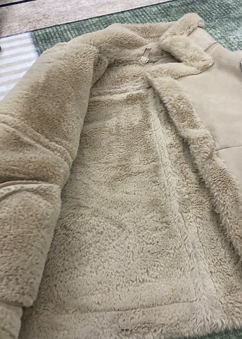 Kadın Bej Kürklü Kışlık Ceket - Görsel 4