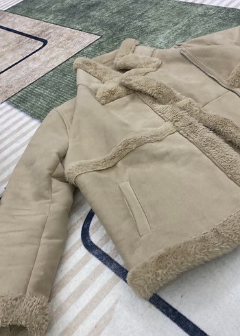 Kadın Bej Kürklü Kışlık Ceket - Görsel 3