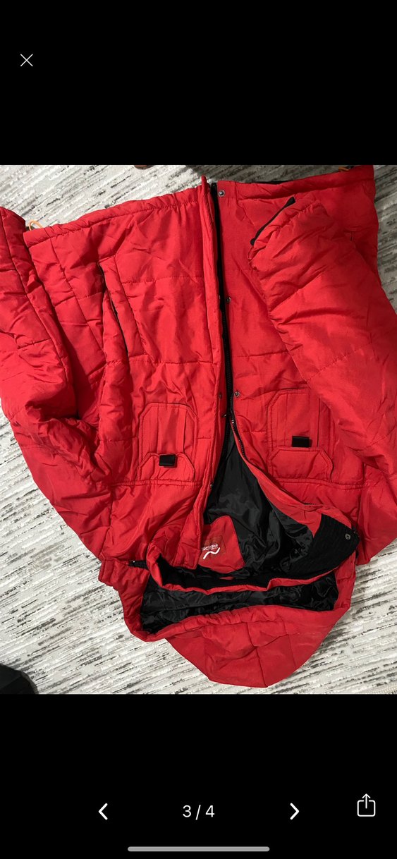 Kırmızı Fermuarlı Kadın Kışlık Ceket - Görsel 2