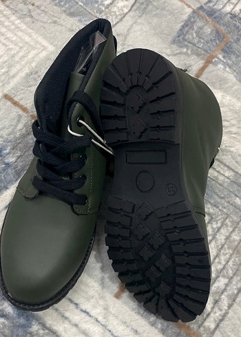 Yeşil Gri kadın Sokak Tarzı Bot - Görsel 3