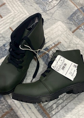 Yeşil Gri kadın Sokak Tarzı Bot - Görsel 2